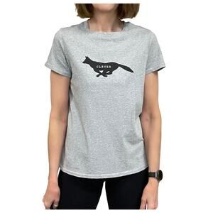 prAna Journeyman Tee Sz S New $39 Grey Clever (like a) Fox Graphic T-Shirt Top
